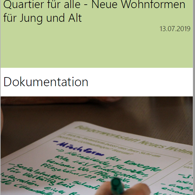 Dokumentation zur Bürgerwerkstatt am 13. Juli 2019
