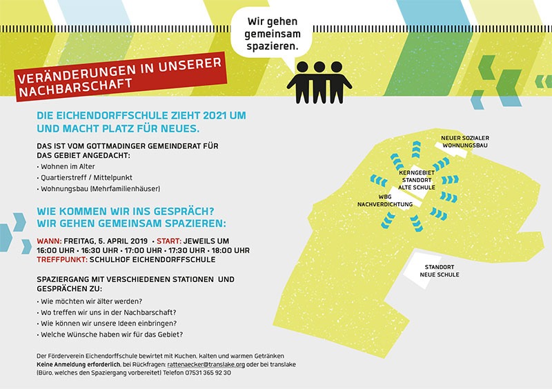 Einladung Nachbarschaftsspaziergang zum ehemaligen Schulgelände